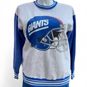 Vintage 90s Salem NFL New York Giants Big Logo Helmet Crewneck Sweatshirt